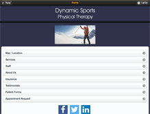 Tablet Screenshot of dynamicsportspt.com